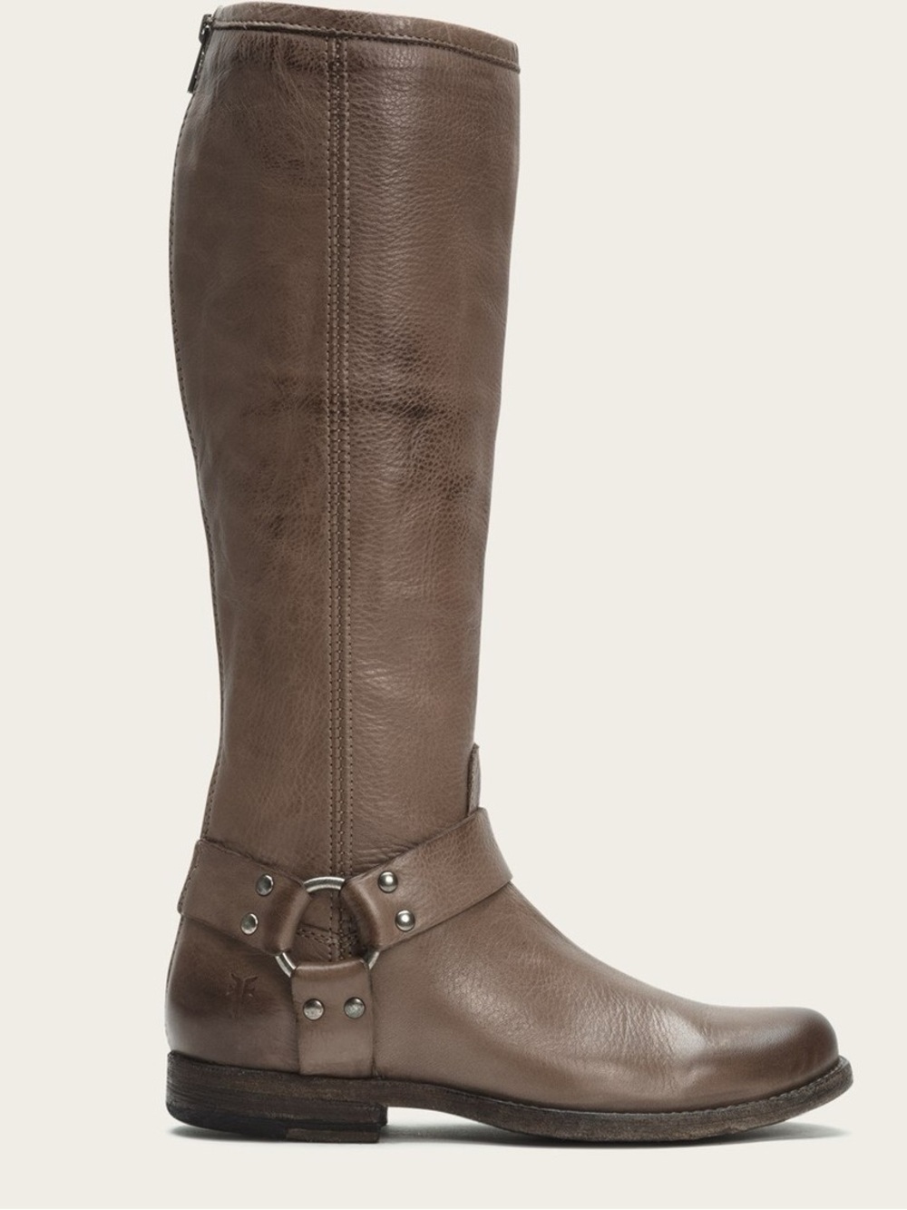 Frye Gray Leather “Phillip” Harness Tall Boot Size 5.5 NWOB